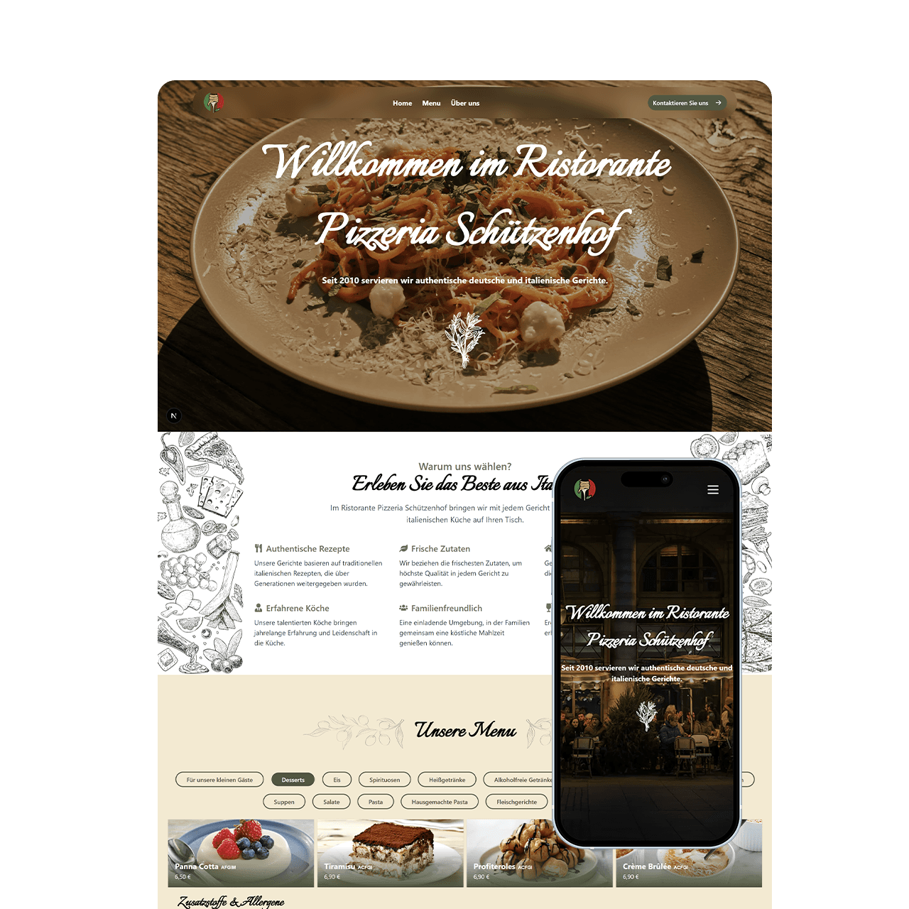 Ristorante Pizzeria Schützenhof Website